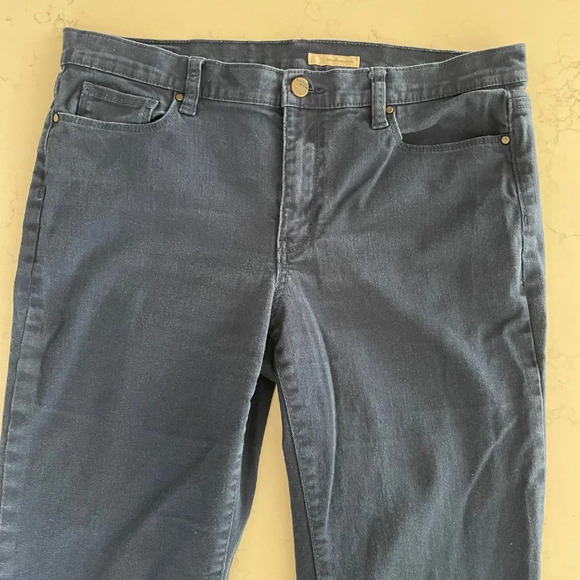 DKNY Jeans 5 Pocket Mid Rise Straight Leg Cotton Jeans Blue Sz 10 X 32 - Picture 7 of 11